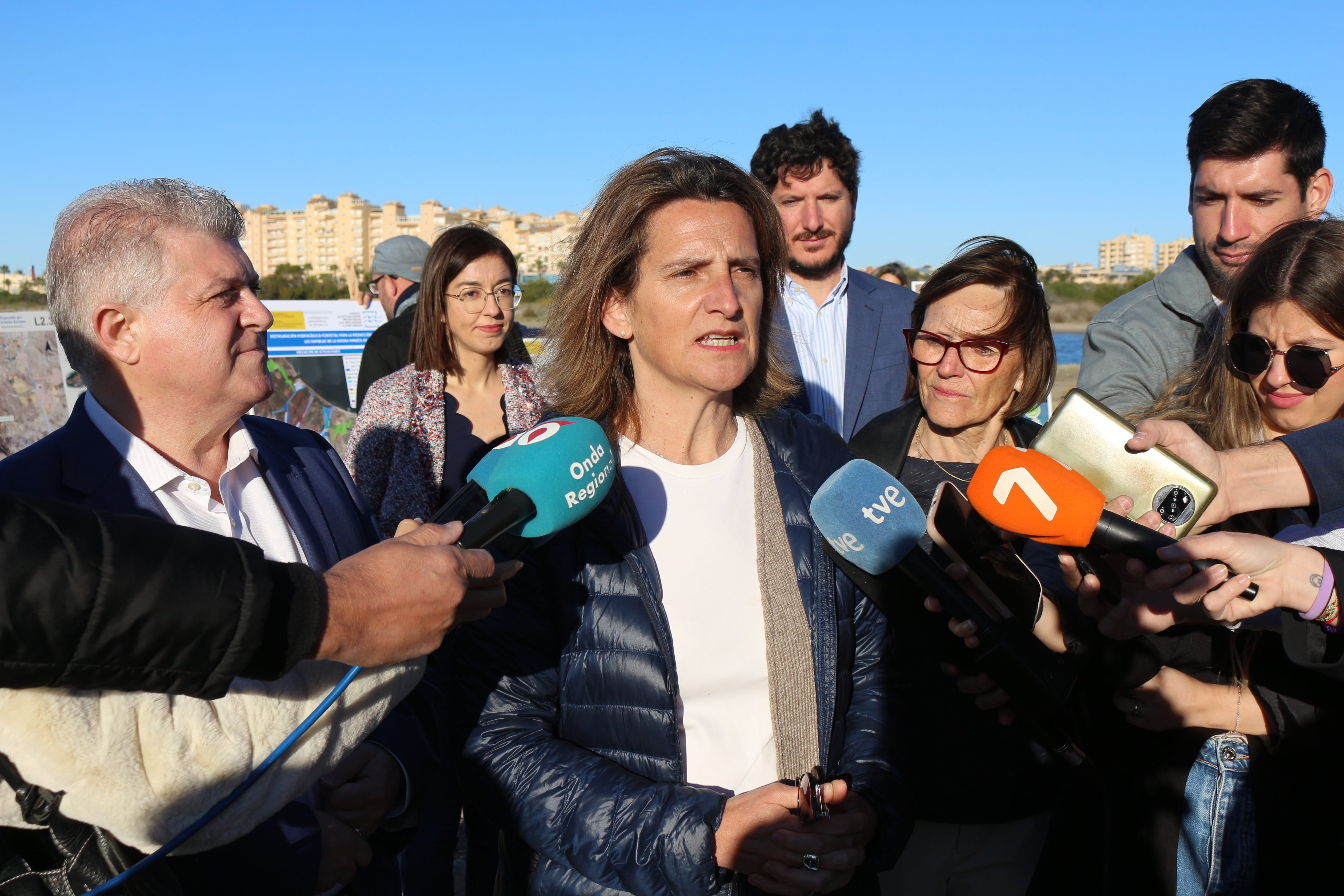 Teresa Rivera en la zona de Puerto Mayor en La Manga