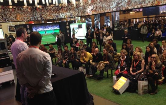 El cocinero Pepe Solla, uno de los protagonistas de Platea, durante un &#039;show-cooking&#039; en el stand de Madrid en Fitur.