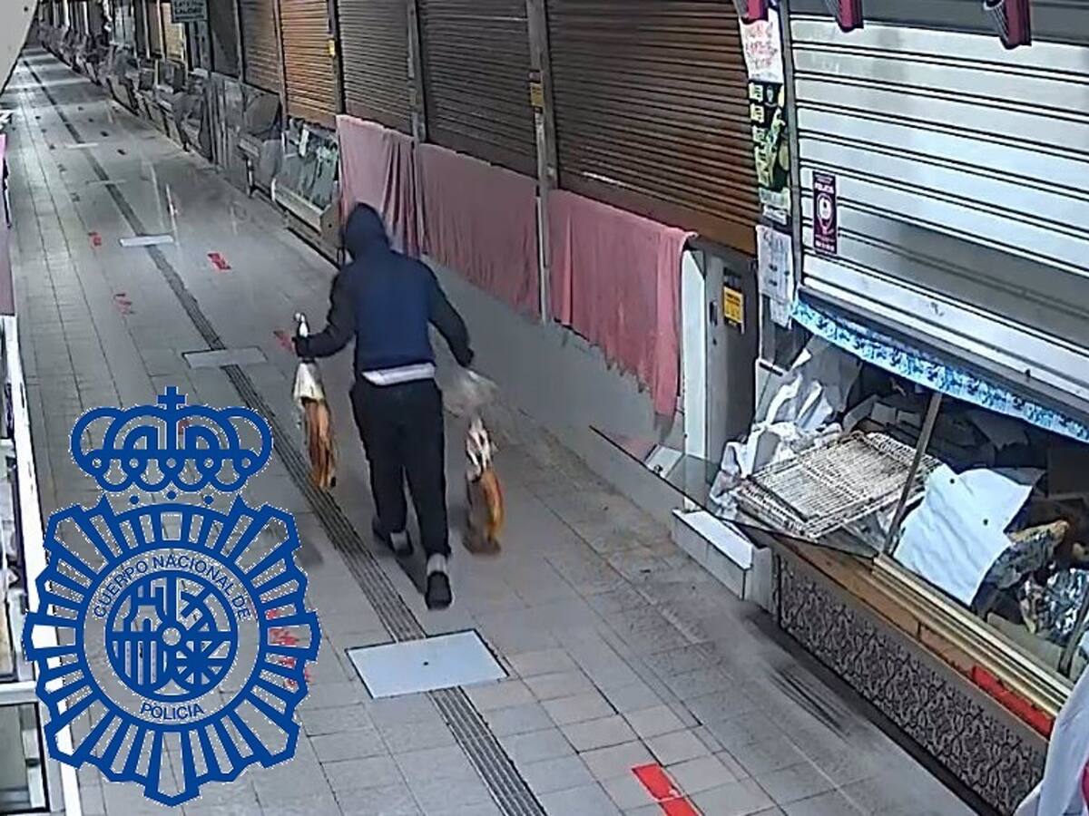 Detenido tras robar dos jamones en el mercado de Huelin e intentar huir por el tejado