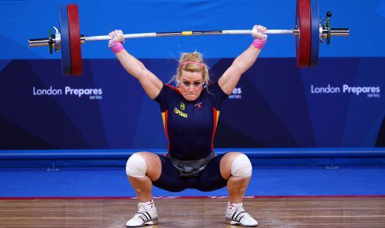 Lidia Valentín, durante una prueba