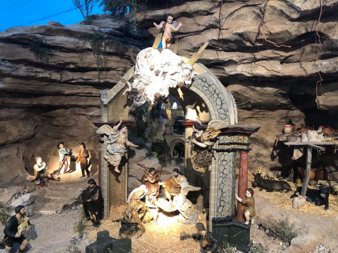 Detalle de la Natividad, en el Belén Municipal de Murcia 2018