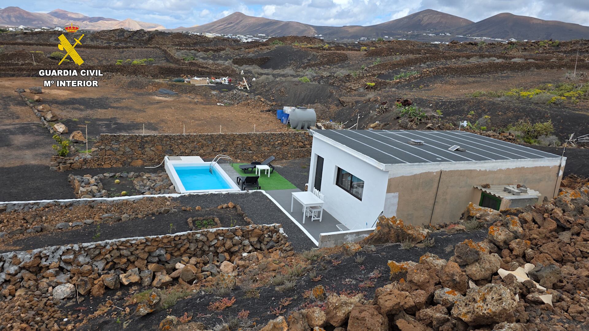 Una construcción presuntamente ilegal en Lanzarote.