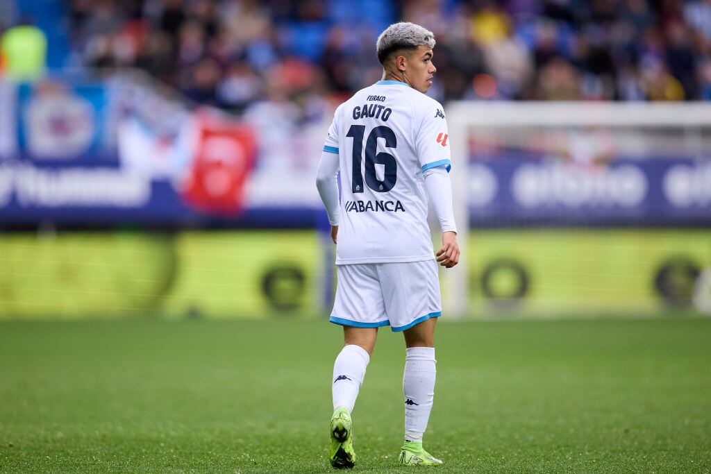 Juan Gauto ante el Éibar, uno de los dos partidos donde gozó de la titularidad