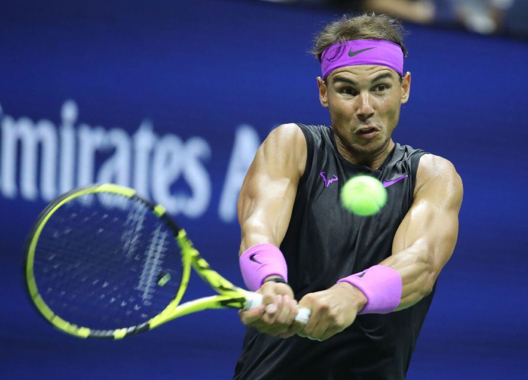 Rafa Nadal, en su encuentro ante el australiano John Millman en el US Open.