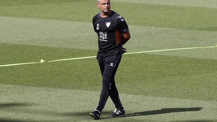 El entrenador del Málaga Sergio Pellicer