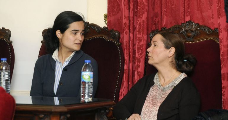 Montserrat González y Triana Martínez, durante el juicio celebrado en León