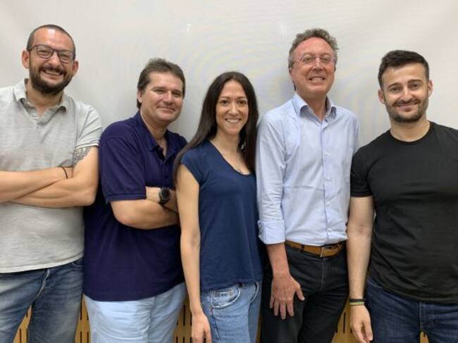 Sara Tabares acompañada por los colaboradores de SER Saludable: Alberto Soler, JM. Mulet, Carlos Sánchez y Guillermo Alvarado