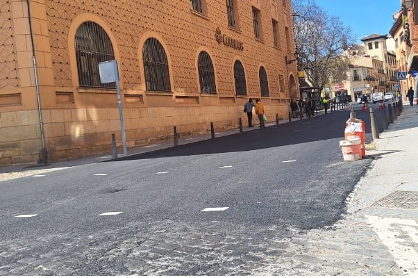 Intervención sobre el adoquinado de la calle San Facundo (Segovia)