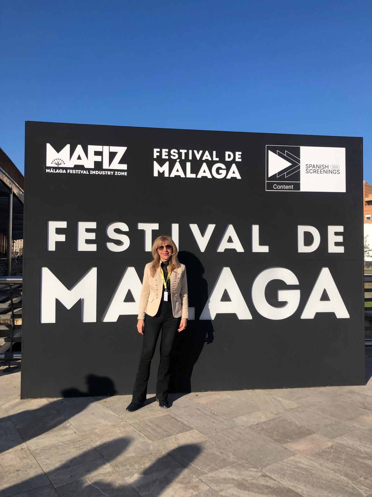 Natalia Arazo de la Monegros Film Comission en el Festival de Málaga