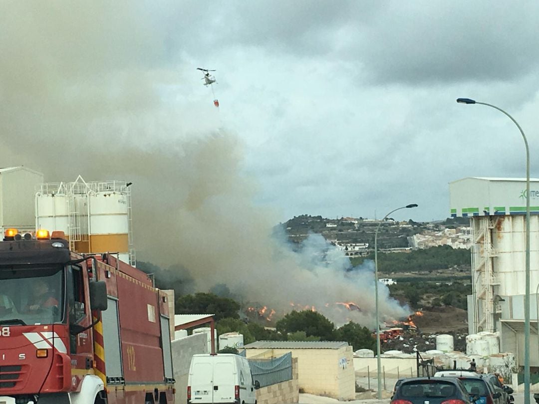 Incendio en el Ecoparque de Benissa.