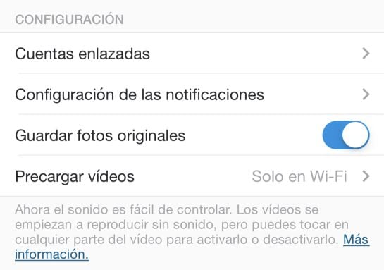 Opciones de visualización de vídeos en Instagram