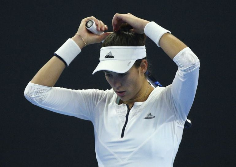 La tenista española Garbiñe Muguruza durante un partido.