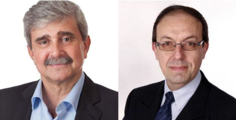 Los dos candidatos a rector: Juan Francisco García Marín (drcha) y José Luis Chamosa (izqda) 