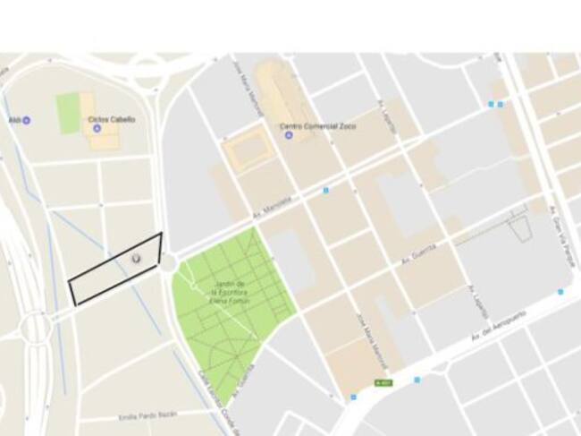 Ubicación prevista para la comisaría de Poniente