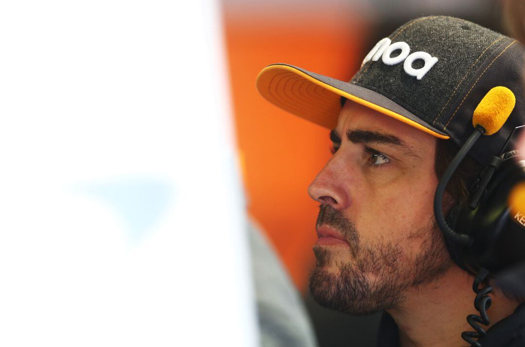 Fernando Alonso, en el circuito de Monza con McLaren