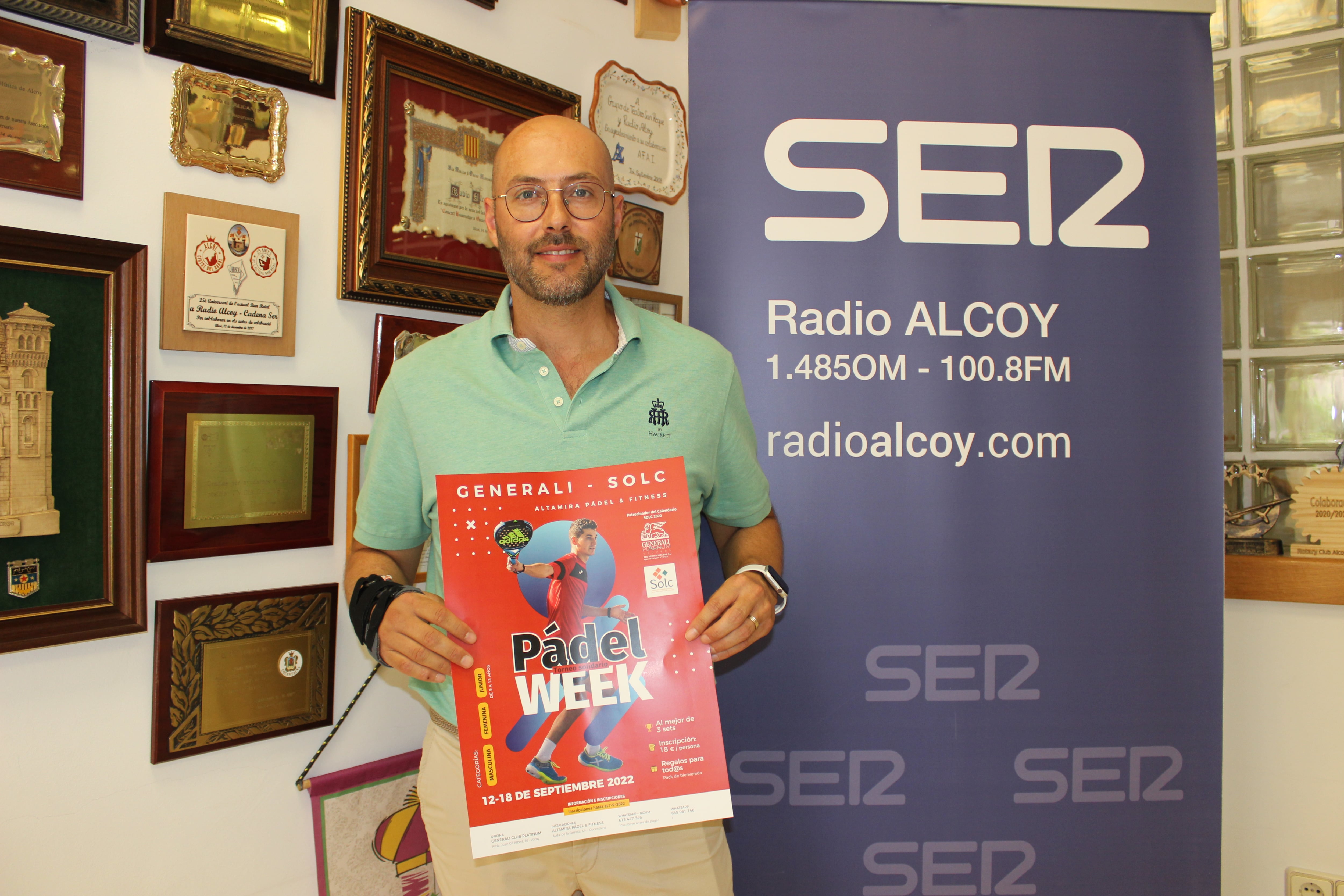 Miguel Ángel Llorens, gerente de Generali Seguros Alcoy en Radio Alcoy