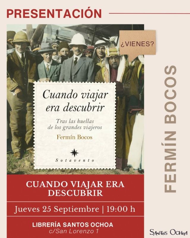 Anuncio de la presentación del libro de Fermín Bocos en Huesca