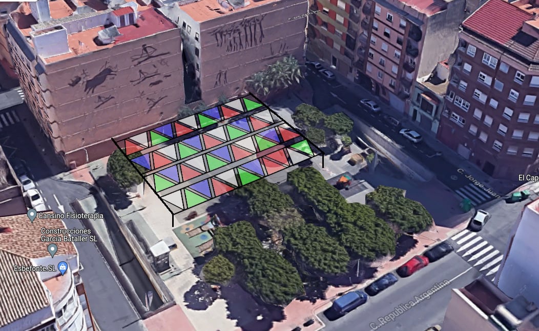 Proyecto vecinal sombra plazas Castelló