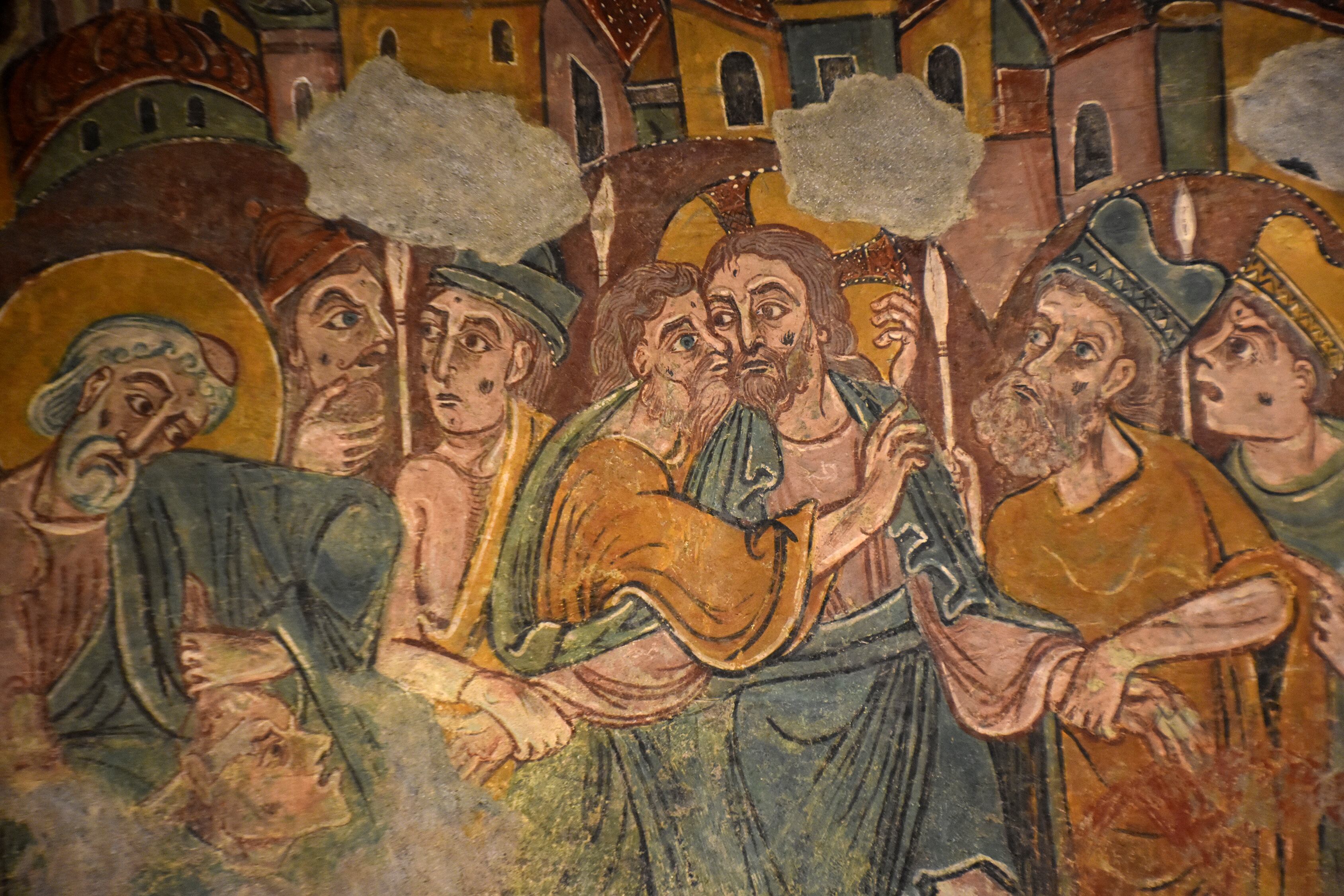 La pintura mural 'El bes de Judes'.