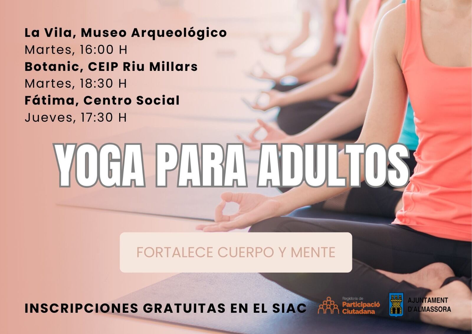 Clases de yoga para adultos en Almassora