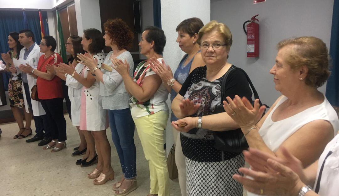 Algunas de las afectadas durante el homenaje que tuvo lugar en el Hospital &#039;San Juan de la Cruz&#039; de Úbeda.