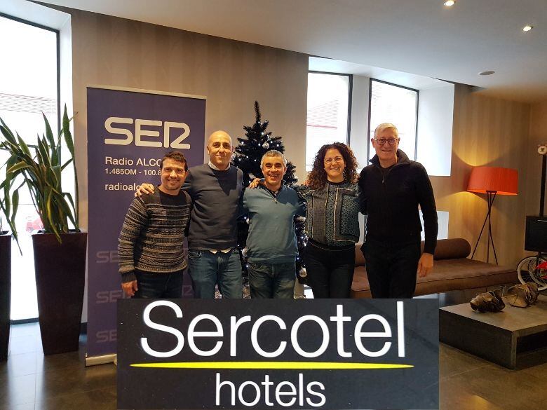 Con Santi Pastor desde el hotel Sercotel Ciutat d´Alcoi