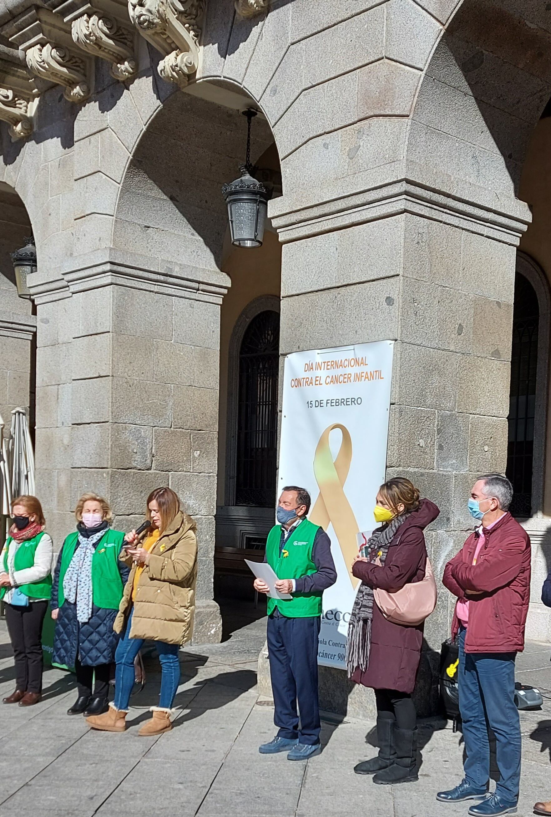 Un momento de la lectura del manifiesto, en el Mercado Chico