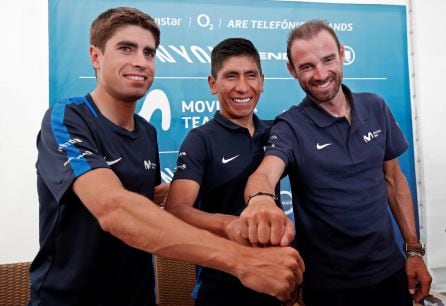 Valverde, Landa y Quintana forman el tridente del Movistar para este Tour