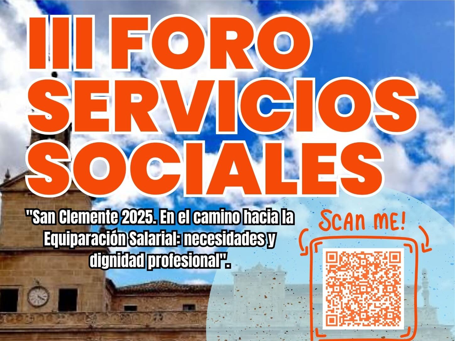 Cartel del tercer foro de servicios sociales en San Clemente