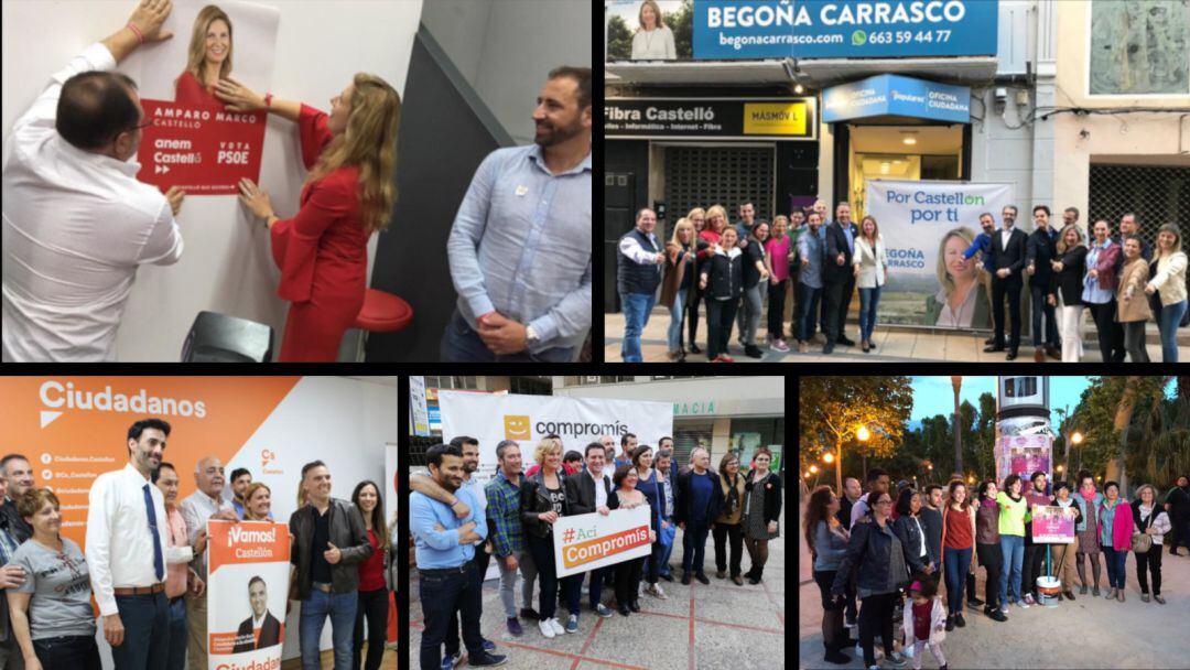 Inicio de la campaña de las elecciones municipales 2019 en la ciudad de Castelló