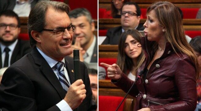Artur Mas i Alícia Sánchez-Camacho, al Parlament