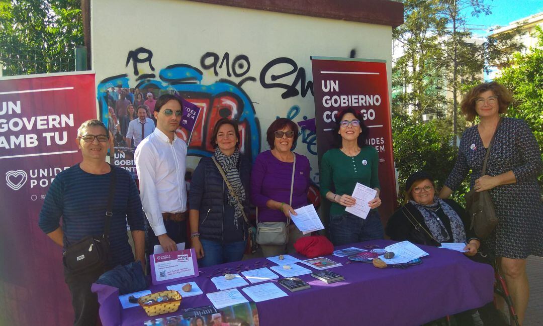 Unidas Podemos en el Mercat del Dilluns de Castelló