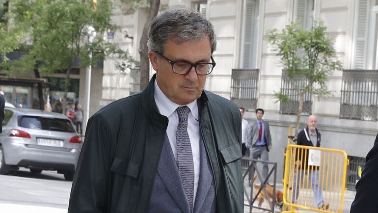 Jordi Pujol Ferrusola, el primogénito del expresidente catalán, cuando fue a comparecer por tercera vez en la Audiencia Nacional 