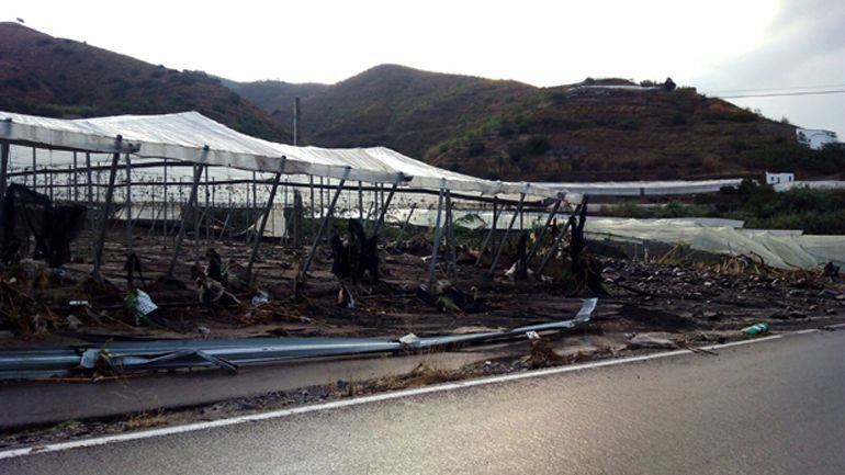 Efectos de la riada en Albuñol(Granada) el 7 de septiembre de 2015