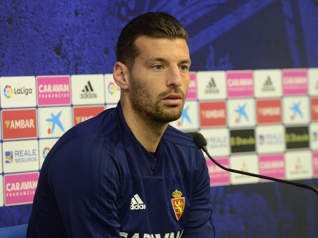 Perone, durante su comparecencia en la sala de prensa de la Ciudad Deportiva