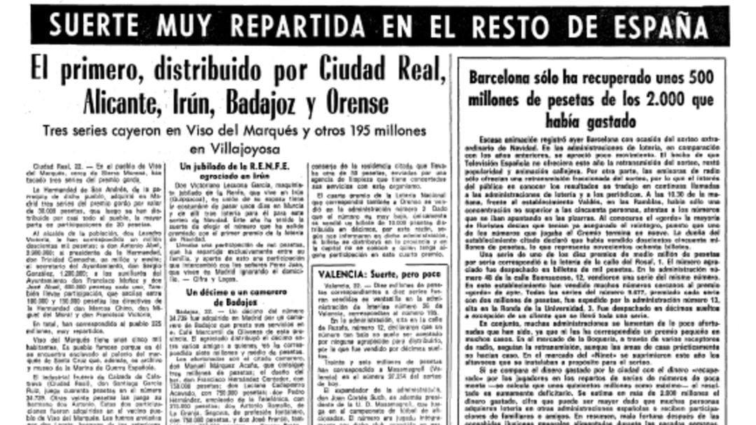 Imagen de la edición del pasado 23 de diciembre 1973 