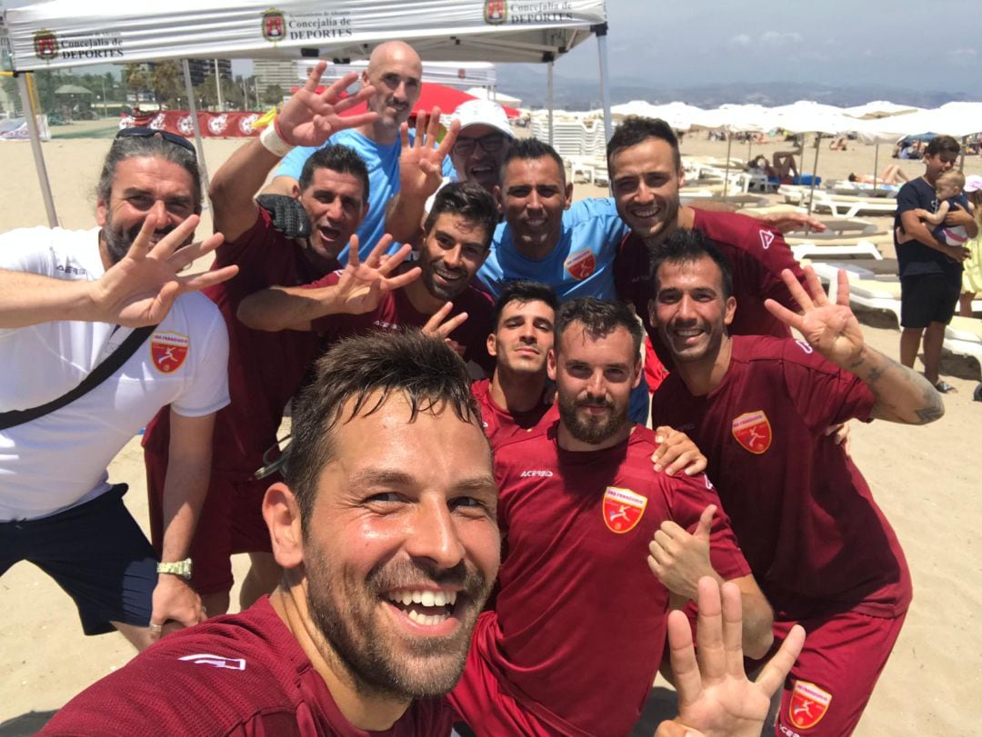 El equipo mallorquín celebra su pase a la finbal de la Copa de España.