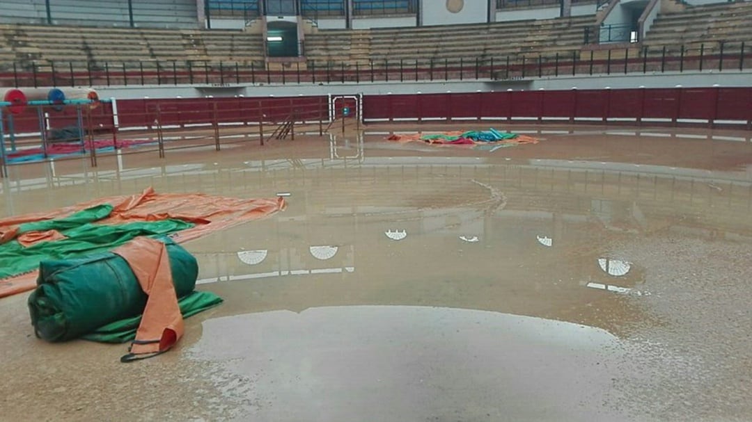 Fotografía de archivo de la Plaza de Toros en el Grand Prix 2018, cuando se aplazó por lluvias