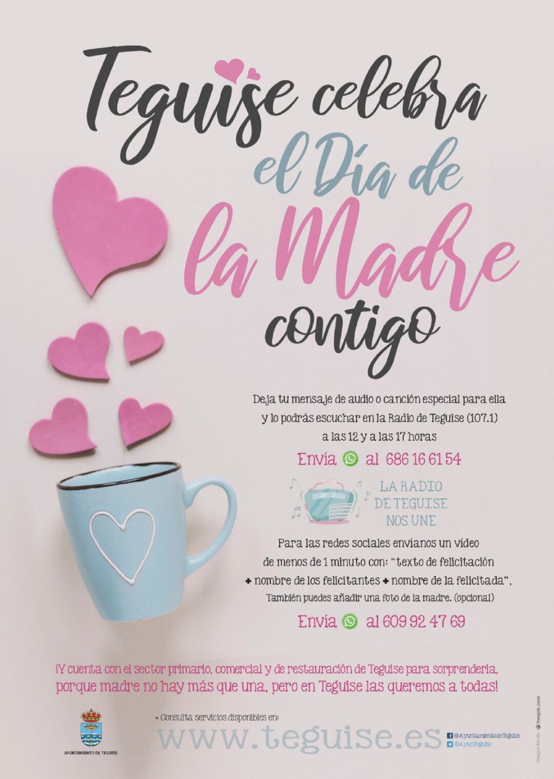 Cartel de las actividades por el Día de la Madre en Teguise.