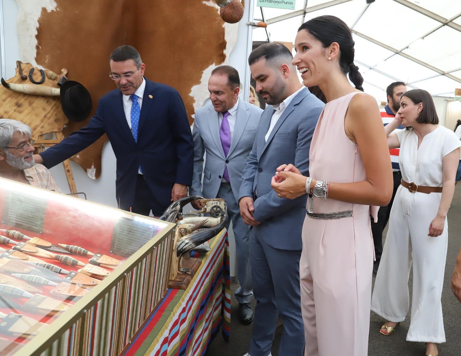 Autoridades insulares en la última edición de la Feria de Artesanía de Lanzarote.