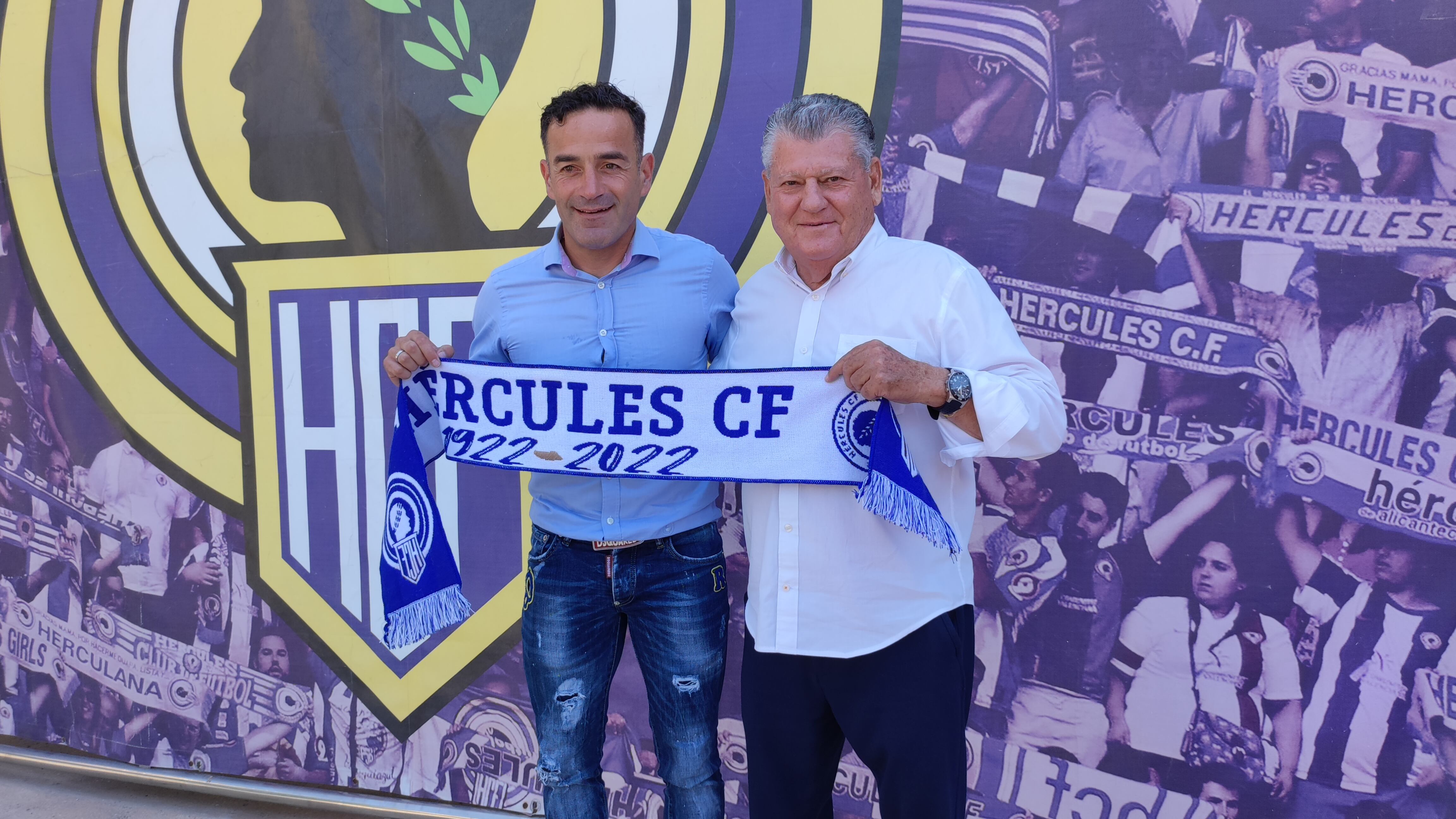 Paco Peña y Valentín Botella, secretario técnico y vicepresidente del Hércules CF