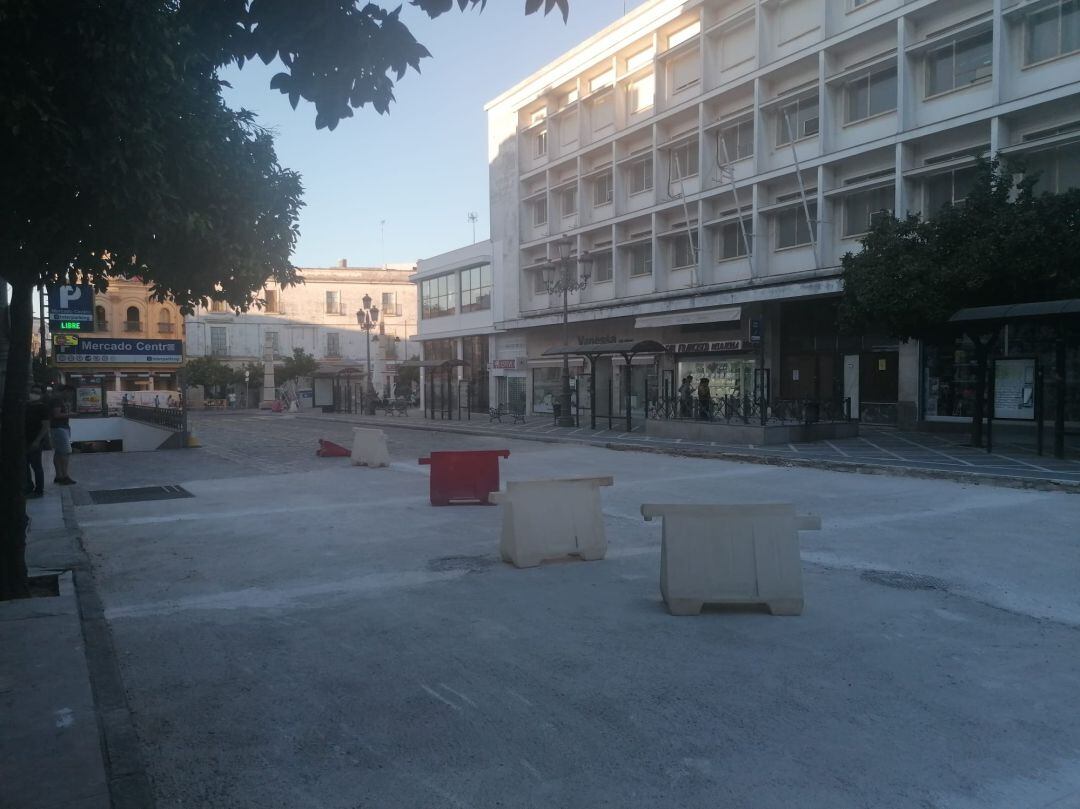 Estado de las obras en plaza Estévez