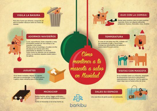 Consejos navideños para cuidar a tus mascotas.