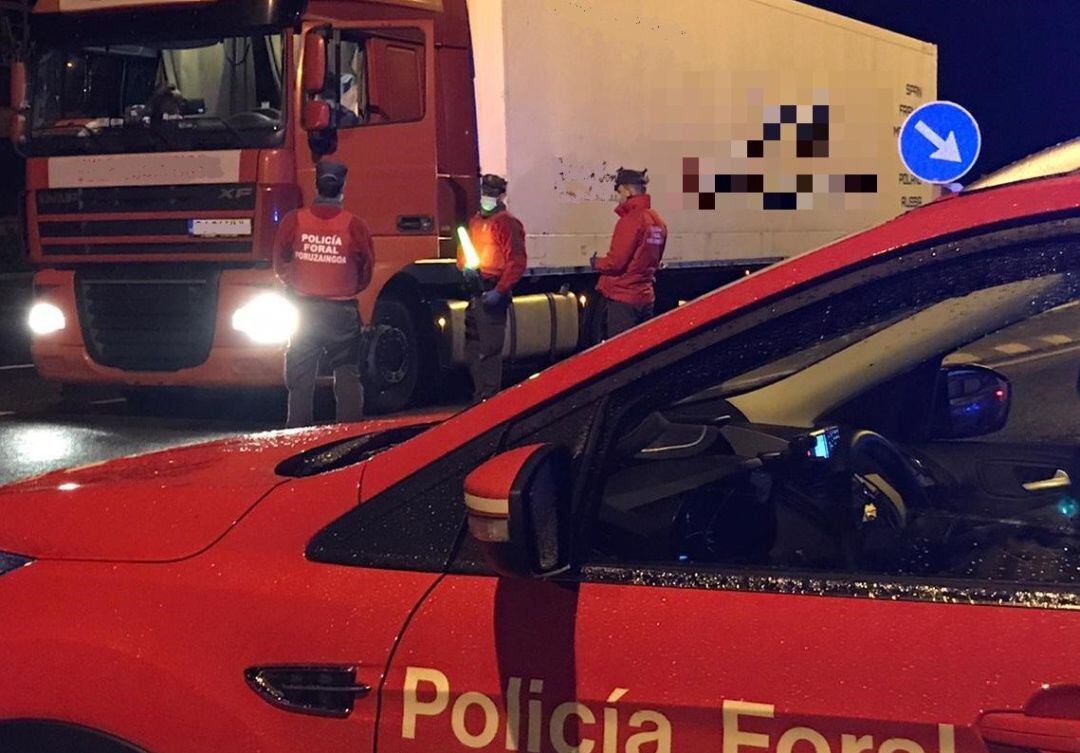 Actuación de la Policía Foral.