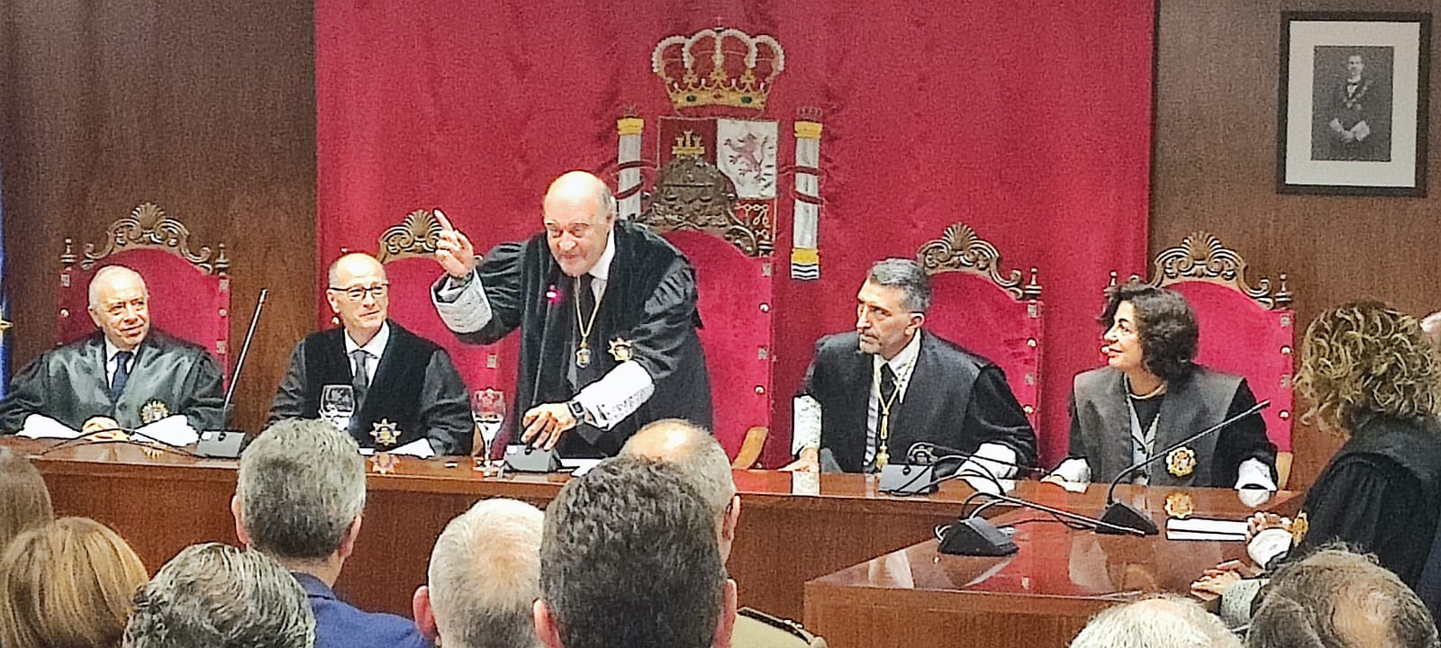 Ceremonia de apertura del año judicial en Navarra con Joaquín Galve al frente del TSJN después de 10 años y a punto de concluir su doble mandato.