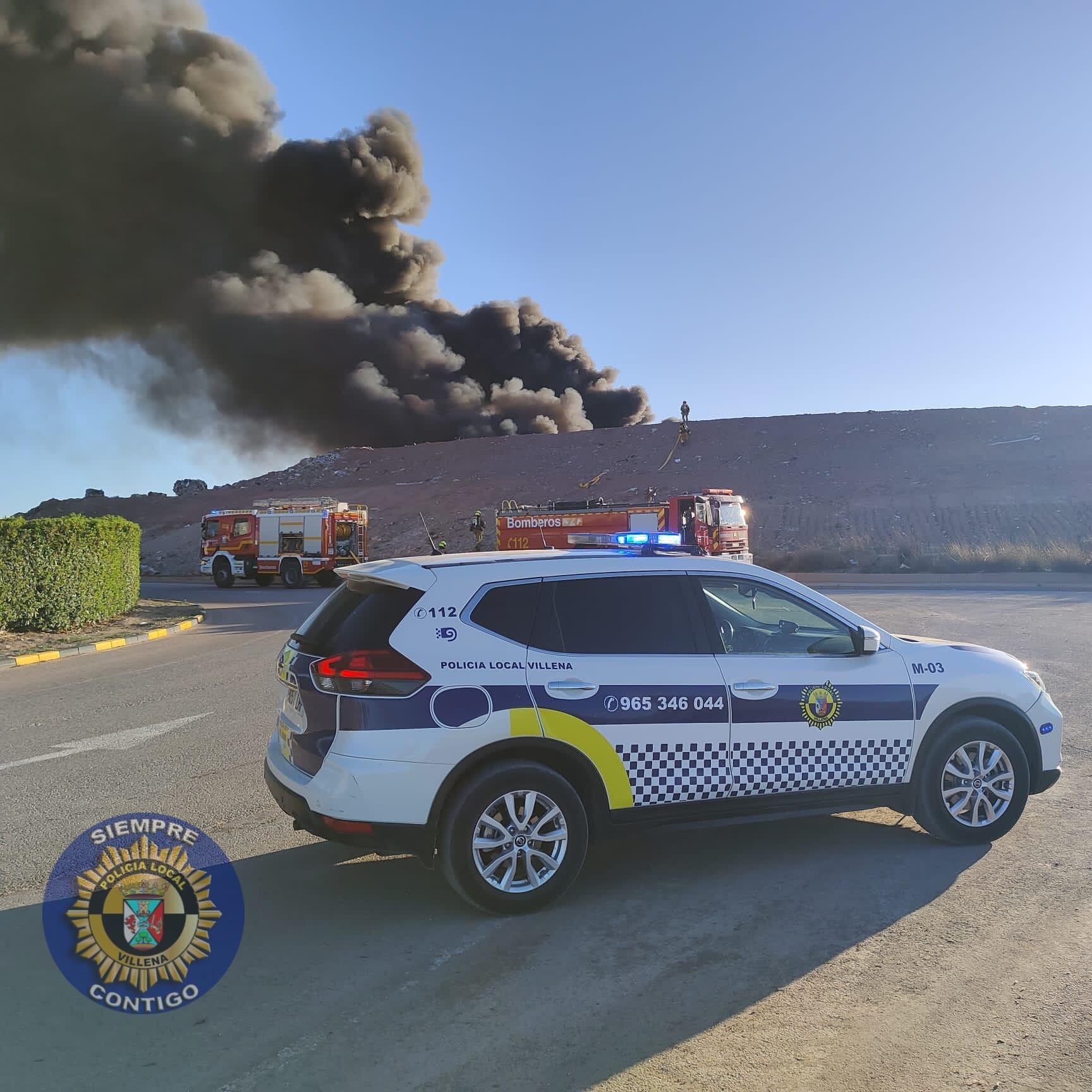 La policía local en la zona