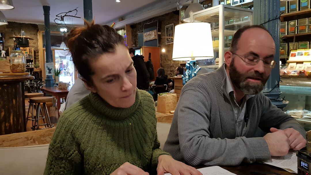 Diana de Martino y Jorge Fernández Nuevo, portavoces provisionales de 'Por Xixón'. 