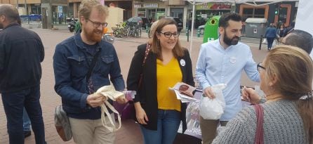 Álvaro Moratalla, María Díaz y Josean Peñaranda, de Unidas Podemos