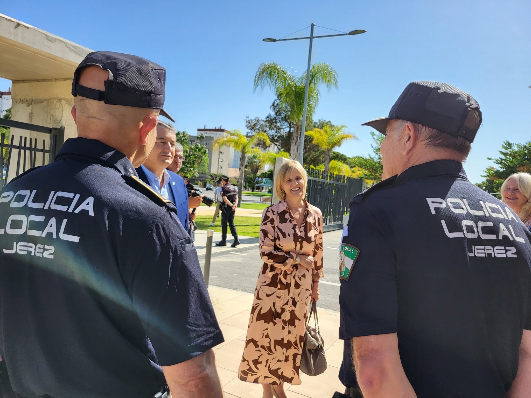 María José García Pelayo durante su visita a las dependencias policiales