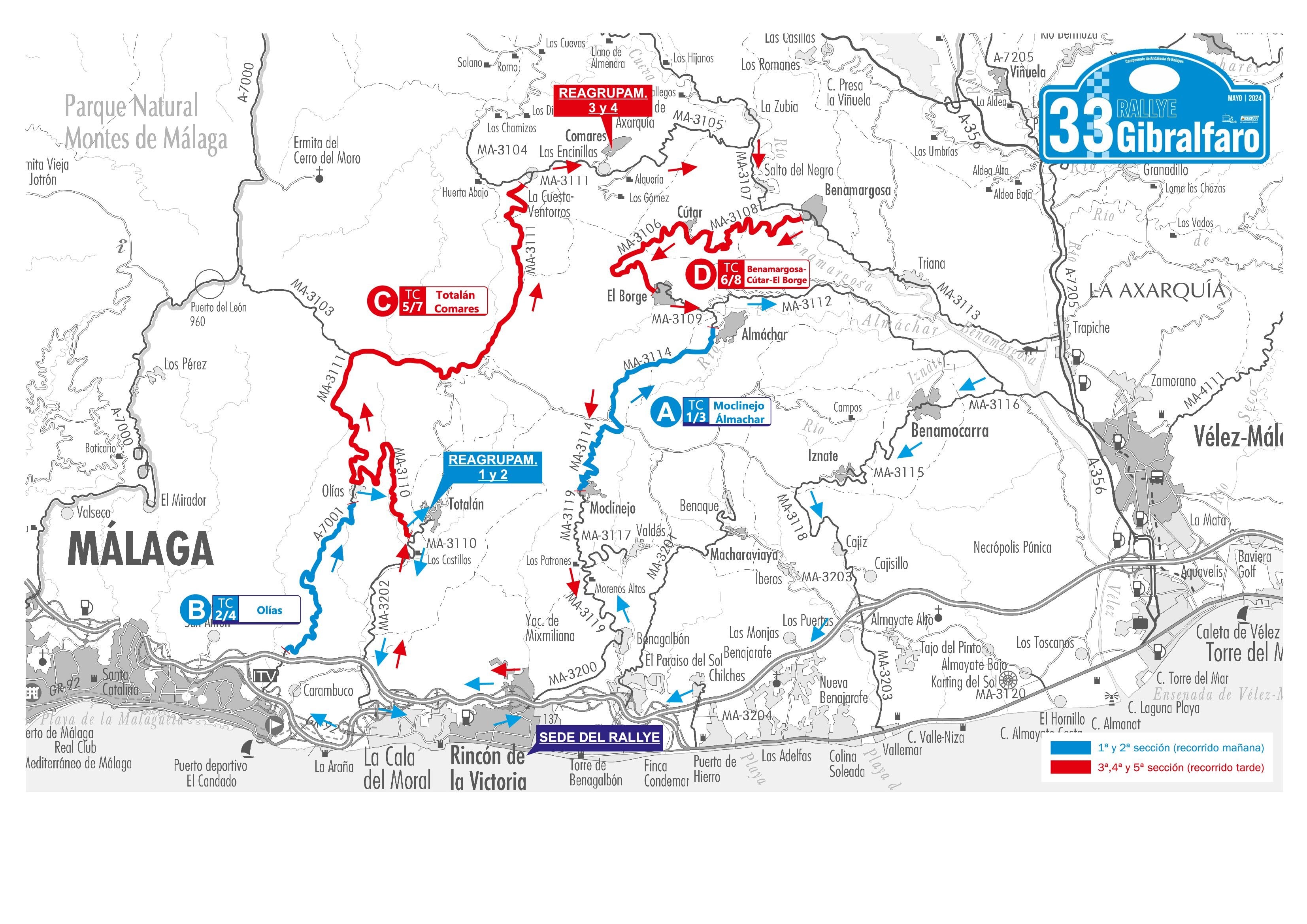Mapa de la prueba malagueña 2024
